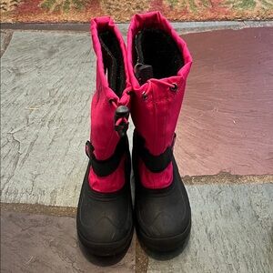 Girls Pink and Black Winter Boots size 2